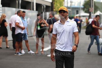 World © Octane Photographic Ltd. Formula 1 – Singapore GP - Paddock. McLaren MCL34 – Carlos Sainz. Marina Bay Street Circuit, Singapore. Saturday 21st September 2019.