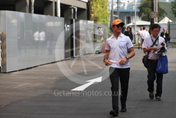 World © Octane Photographic Ltd. Formula 1 – Singapore GP - Paddock. McLaren MCL34 – Lando Norris. Marina Bay Street Circuit, Singapore. Saturday 21st September 2019.