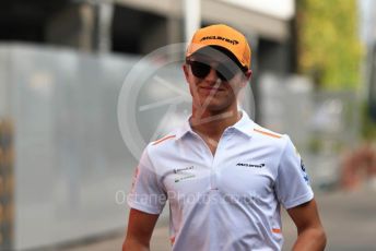 World © Octane Photographic Ltd. Formula 1 – Singapore GP - Paddock. McLaren MCL34 – Lando Norris. Marina Bay Street Circuit, Singapore. Saturday 21st September 2019.