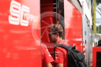 World © Octane Photographic Ltd. Formula 1 – Singapore GP - Paddock. Scuderia Ferrari SF90 – Sebastian Vettel. Marina Bay Street Circuit, Singapore. Sunday 22nd September 2019.