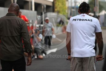 World © Octane Photographic Ltd. Formula 1 – Singapore GP - Paddock. Mercedes AMG Petronas Motorsport AMG F1 W10 EQ Power+ - Lewis Hamilton. Marina Bay Street Circuit, Singapore. Sunday 22nd September 2019.