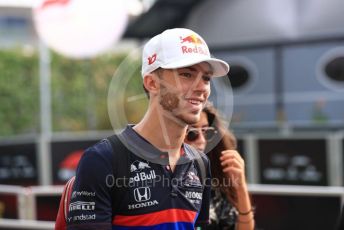 World © Octane Photographic Ltd. Formula 1 – Singapore GP - Paddock. Scuderia Toro Rosso - Pierre Gasly. Marina Bay Street Circuit, Singapore. Sunday 22nd September 2019.