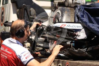 World © Octane Photographic Ltd. Formula 1 – Spanish In-season testing. Alfa Romeo Racing C38 – Callum Ilott. Circuit de Barcelona Catalunya, Spain. Tuesday 14th May 2019.