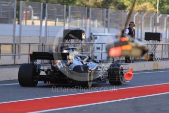 World © Octane Photographic Ltd. Formula 1 – Spanish In-season testing. Mercedes AMG Petronas Motorsport AMG F1 W10 EQ Power+ - Valtteri Bottas hit cones which get stuck in the air flow sensors. Circuit de Barcelona Catalunya, Spain. Tuesday 14th May 2019.