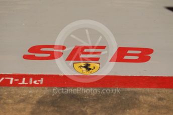 World © Octane Photographic Ltd. Formula 1 – Spanish Pirelli In-season testing. Scuderia Ferrari SF90 – Sebastian Vettel logo. Circuit de Barcelona Catalunya, Spain. Tuesday 14th May 2019.