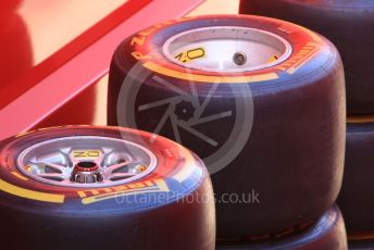 World © Octane Photographic Ltd. Formula 1 – Spanish In-season testing. Scuderia Ferrari SF90 wheels and tyres. Circuit de Barcelona Catalunya, Spain. Tuesday 14th May 2019.