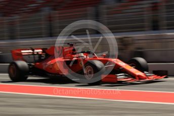 World © Octane Photographic Ltd. Formula 1 – Spanish Pirelli In-season testing. Scuderia Ferrari SF90 – Sebastian Vettel. Circuit de Barcelona Catalunya, Spain. Tuesday 14th May 2019.