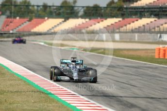 World © Octane Photographic Ltd. Formula 1 – Spanish In-season testing. Mercedes AMG Petronas Motorsport AMG F1 W10 EQ Power+ - Valtteri Bottas and Scuderia Toro Rosso STR14 – Daniil Kvyat. Circuit de Barcelona Catalunya, Spain. Tuesday 14th May 2019.