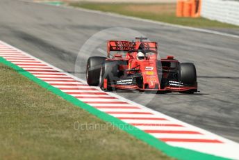 World © Octane Photographic Ltd. Formula 1 – Spanish Pirelli In-season testing. Scuderia Ferrari SF90 – Sebastian Vettel. Circuit de Barcelona Catalunya, Spain. Tuesday 14th May 2019.