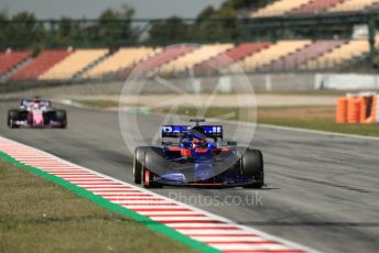 World © Octane Photographic Ltd. Formula 1 – Spanish In-season Pirelli testing. Scuderia Toro Rosso STR14 – Daniil Kvya and SportPesa Racing Point RP19 - Sergio Perez. Circuit de Barcelona Catalunya, Spain. Tuesday 14th May 2019.