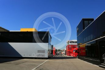 World © Octane Photographic Ltd. Formula 1 – Spanish In-season testing. Mercedes AMG Petronas Motorsport AMG F1 and the paddock. Circuit de Barcelona Catalunya, Spain. Wednesday 15th May 2019.