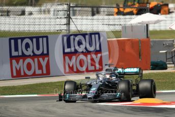 World © Octane Photographic Ltd. Formula 1 – Spanish GP. Practice 1. Mercedes AMG Petronas Motorsport AMG F1 W10 EQ Power+ - Lewis Hamilton. Circuit de Barcelona Catalunya, Spain. Friday 10th May 2019.