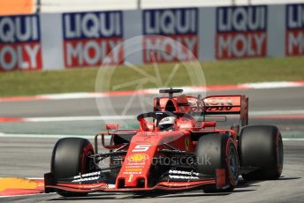 World © Octane Photographic Ltd. Formula 1 – Spanish GP. Practice 1. Scuderia Ferrari SF90 – Sebastian Vettel. Circuit de Barcelona Catalunya, Spain. Friday 10th May 2019.