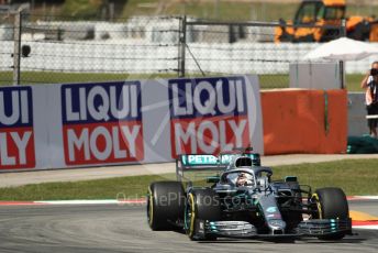 World © Octane Photographic Ltd. Formula 1 – Spanish GP. Practice 1. Mercedes AMG Petronas Motorsport AMG F1 W10 EQ Power+ - Lewis Hamilton. Circuit de Barcelona Catalunya, Spain. Friday 10th May 2019.