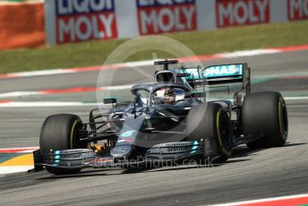 World © Octane Photographic Ltd. Formula 1 – Spanish GP. Practice 1. Mercedes AMG Petronas Motorsport AMG F1 W10 EQ Power+ - Lewis Hamilton. Circuit de Barcelona Catalunya, Spain. Friday 10th May 2019.