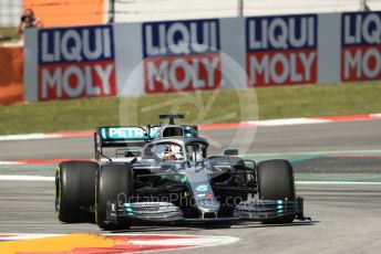 World © Octane Photographic Ltd. Formula 1 – Spanish GP. Practice 1. Mercedes AMG Petronas Motorsport AMG F1 W10 EQ Power+ - Lewis Hamilton. Circuit de Barcelona Catalunya, Spain. Friday 10th May 2019.