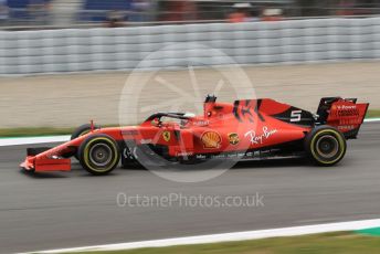 World © Octane Photographic Ltd. Formula 1 – Spanish GP. Practice 2. Scuderia Ferrari SF90 – Sebastian Vettel. Circuit de Barcelona Catalunya, Spain. Friday 10th May 2019.