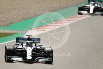 World © Octane Photographic Ltd. Formula 1 – Spanish GP. Race. Mercedes AMG Petronas Motorsport AMG F1 W10 EQ Power+ - Lewis Hamilton and Valtteri Bottas. Circuit de Barcelona Catalunya, Spain. Sunday 12th May 2019.