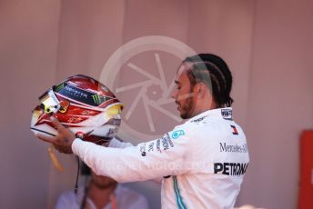 World © Octane Photographic Ltd. Formula 1 – Spanish GP. Parc Ferme. Mercedes AMG Petronas Motorsport AMG F1 W10 EQ Power+ - Lewis Hamilton. Circuit de Barcelona Catalunya, Spain. Sunday 12th May 2019.