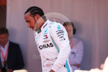 World © Octane Photographic Ltd. Formula 1 – Spanish GP. Parc Ferme. Mercedes AMG Petronas Motorsport AMG F1 W10 EQ Power+ - Lewis Hamilton. Circuit de Barcelona Catalunya, Spain. Sunday 12th May 2019.