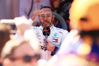 World © Octane Photographic Ltd. Formula 1 – Spanish GP. Parc Ferme. Mercedes AMG Petronas Motorsport AMG F1 W10 EQ Power+ - Lewis Hamilton. Circuit de Barcelona Catalunya, Spain. Sunday 12th May 2019.