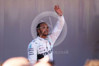 World © Octane Photographic Ltd. Formula 1 – Spanish GP. Parc Ferme. Mercedes AMG Petronas Motorsport AMG F1 W10 EQ Power+ - Lewis Hamilton. Circuit de Barcelona Catalunya, Spain. Sunday 12th May 2019.