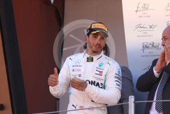 World © Octane Photographic Ltd. Formula 1 – Spanish GP. Podium. Mercedes AMG Petronas Motorsport AMG F1 W10 EQ Power+ - Lewis Hamilton. Circuit de Barcelona Catalunya, Spain. Sunday 12th May 2019.