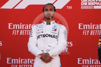 World © Octane Photographic Ltd. Formula 1 – Spanish GP. Podium. Mercedes AMG Petronas Motorsport AMG F1 W10 EQ Power+ - Lewis Hamilton. Circuit de Barcelona Catalunya, Spain. Sunday 12th May 2019.