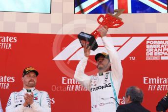 World © Octane Photographic Ltd. Formula 1 – Spanish GP. Podium. Mercedes AMG Petronas Motorsport AMG F1 W10 EQ Power+ - Lewis Hamilton and Valtteri Bottas. Circuit de Barcelona Catalunya, Spain. Sunday 12th May 2019.