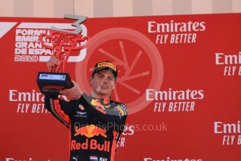 World © Octane Photographic Ltd. Formula 1 – Spanish GP. Podium. Aston Martin Red Bull Racing RB15 – Max Verstappen. Circuit de Barcelona Catalunya, Spain. Sunday 12th May 2019.