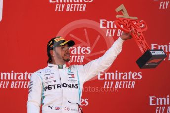 World © Octane Photographic Ltd. Formula 1 – Spanish GP. Podium. Mercedes AMG Petronas Motorsport AMG F1 W10 EQ Power+ - Lewis Hamilton. Circuit de Barcelona Catalunya, Spain. Sunday 12th May 2019.