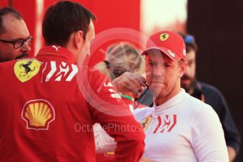 World © Octane Photographic Ltd. Formula 1 – Spanish GP. Parc Ferme. Scuderia Ferrari SF90 – Sebastian Vettel and race engineer Riccardo Adami. Circuit de Barcelona Catalunya, Spain. Sunday 12th May 2019.