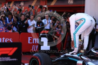 World © Octane Photographic Ltd. Formula 1 – Spanish GP. Parc Ferme. Mercedes AMG Petronas Motorsport AMG F1 W10 EQ Power+ - Lewis Hamilton. Circuit de Barcelona Catalunya, Spain. Sunday 12th May 2019.
