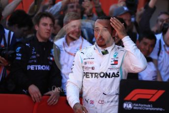 World © Octane Photographic Ltd. Formula 1 – Spanish GP. Parc Ferme. Mercedes AMG Petronas Motorsport AMG F1 W10 EQ Power+ - Lewis Hamilton. Circuit de Barcelona Catalunya, Spain. Sunday 12th May 2019.
