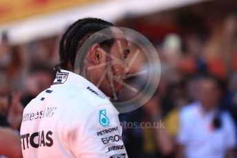 World © Octane Photographic Ltd. Formula 1 – Spanish GP. Parc Ferme. Mercedes AMG Petronas Motorsport AMG F1 W10 EQ Power+ - Lewis Hamilton. Circuit de Barcelona Catalunya, Spain. Sunday 12th May 2019.