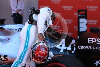 World © Octane Photographic Ltd. Formula 1 – Spanish GP. Parc Ferme. Mercedes AMG Petronas Motorsport AMG F1 W10 EQ Power+ - Lewis Hamilton. Circuit de Barcelona Catalunya, Spain. Sunday 12th May 2019.