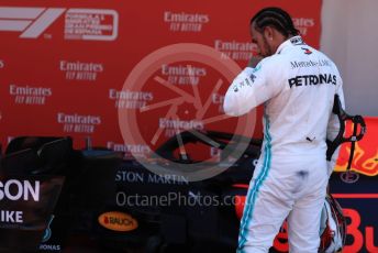 World © Octane Photographic Ltd. Formula 1 – Spanish GP. Parc Ferme. Mercedes AMG Petronas Motorsport AMG F1 W10 EQ Power+ - Lewis Hamilton. Circuit de Barcelona Catalunya, Spain. Sunday 12th May 2019.
