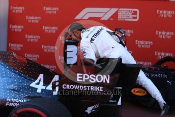 World © Octane Photographic Ltd. Formula 1 – Spanish GP. Parc Ferme. Mercedes AMG Petronas Motorsport AMG F1 W10 EQ Power+ - Lewis Hamilton. Circuit de Barcelona Catalunya, Spain. Sunday 12th May 2019.