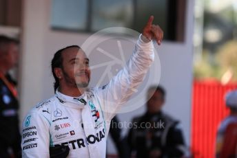 World © Octane Photographic Ltd. Formula 1 – Spanish GP. Parc Ferme. Mercedes AMG Petronas Motorsport AMG F1 W10 EQ Power+ - Lewis Hamilton. Circuit de Barcelona Catalunya, Spain. Sunday 12th May 2019.
