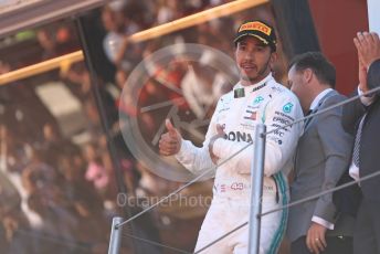 World © Octane Photographic Ltd. Formula 1 – Spanish GP. Podium. Mercedes AMG Petronas Motorsport AMG F1 W10 EQ Power+ - Lewis Hamilton. Circuit de Barcelona Catalunya, Spain. Sunday 12th May 2019.