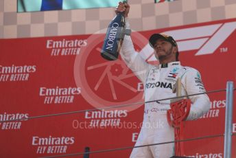 World © Octane Photographic Ltd. Formula 1 – Spanish GP. Podium. Mercedes AMG Petronas Motorsport AMG F1 W10 EQ Power+ - Lewis Hamilton. Circuit de Barcelona Catalunya, Spain. Sunday 12th May 2019.