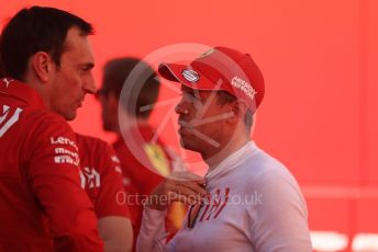 World © Octane Photographic Ltd. Formula 1 – Spanish GP. Parc Ferme. Scuderia Ferrari SF90 – Sebastian Vettel and race engineer Riccardo Adami. Circuit de Barcelona Catalunya, Spain. Sunday 12th May 2019.