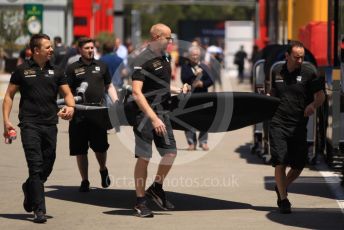 World © Octane Photographic Ltd. Formula 1 – Spanish GP. Thursday Setup. Rich Energy Haas F1 Team VF19. Circuit de Barcelona Catalunya, Spain. Thursday 9th May 2019.