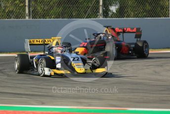 World © Octane Photographic Ltd. FIA Formula 3 (F3) – Spanish GP – Practice. Hitech Grand Prix - Ye Yifei and Juri Vips. Circuit de Barcelona-Catalunya, Spain. Friday 10th May 2019.