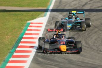 World © Octane Photographic Ltd. FIA Formula 3 (F3) – Spanish GP – Practice. Hitech Grand Prix - Juri Vips and HWA Racelab - Keyvan Andres. Circuit de Barcelona-Catalunya, Spain. Friday 10th May 2019.