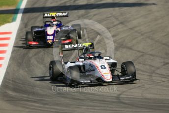 World © Octane Photographic Ltd. FIA Formula 3 (F3) – Spanish GP – Practice. Sauber Junior Team by Charouz - Fabio Scherer and Trident - Pedro Piquet. . Circuit de Barcelona-Catalunya, Spain. Friday 10th May 2019.
