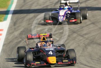World © Octane Photographic Ltd. FIA Formula 3 (F3) – Spanish GP – Practice. MP Motorsport - Liam Lawson and Trident - Devlin Defrancesco. Circuit de Barcelona-Catalunya, Spain. Friday 10th May 2019.