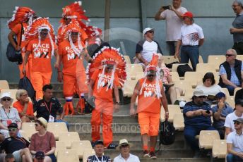 World © Octane Photographic Ltd. Formula 1 – Spanish GP. Practice 3. Aston Martin Red Bull Racing – Max Verstappen fans. Circuit de Barcelona Catalunya, Spain. Saturday 11th May 2019.