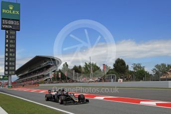 World © Octane Photographic Ltd. Formula 1 – Spanish GP. Qualifying. Rich Energy Haas F1 Team VF19 – Romain Grosjean. Circuit de Barcelona Catalunya, Spain. Saturday 11th May 2019.