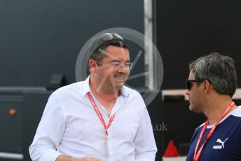 World © Octane Photographic Ltd. Formula 1 – Spanish GP. Qualifying. Eric Boullier. Circuit de Barcelona Catalunya, Spain. Saturday 11th May 2019.